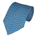 AP-78 | Sky blue Micro-Floral Design PRINTED DESIGN TIE 